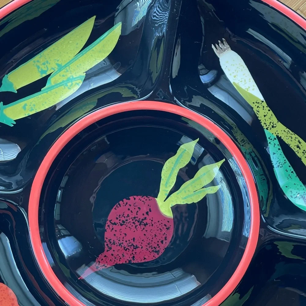 Crate and Barrel hand painted veggie tray